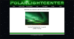 Desktop Screenshot of polarlightcenter.com